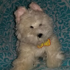 Build A Bear White Dog